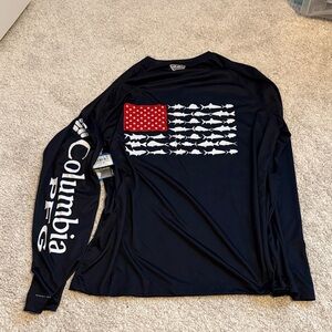 Columbia Navy Performance Long Sleeve Shirt